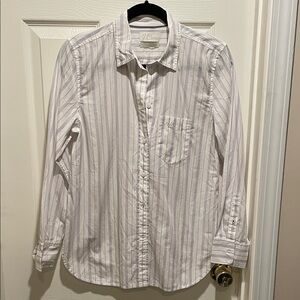 J Crew striped button down shirt